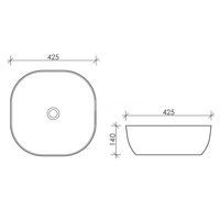 Раковина-чаша Esbano Enola 43 ESRNENOL Белая — фото 3, Раковины накладные