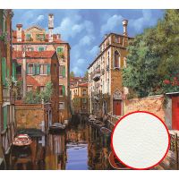 Фреска Ortograf Венеция 11426 Фактура флок FLK Флизелин (3*2,7) Синий/Бежевый, Город — фото 1, Фрески