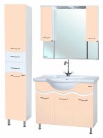 Шкаф пенал Bellezza Мари 35 Бежевый Белый арт-4622904710074 — фото 3, Пеналы для ванной комнаты