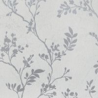 Обои Solo Grace E201501 Винил на флизелине (1,06*10) Серый/Серебряный, Листья — фото 1, Обои для стен