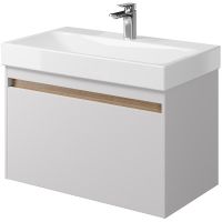 Товар: Тумба под раковину Creto Etna 80 4-1078W подвесная Белая - фото 2 Тумба под раковину Creto Etna 80 4-1078W подвесная Белая — фото 2, Мебель для ванной