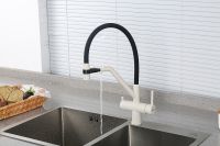 Смеситель для кухни Gappo G4398-81 Белый Черный — фото 5, Смесители для кухни