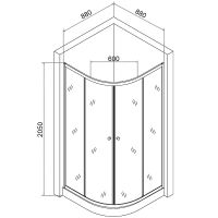 Товар: Душевой уголок Orange E01-090TB 90x90 профиль Черный стекло прозрачное - фото 8 Душевой уголок Orange E01-090TB 90x90 профиль Черный стекло прозрачное — фото 8, Душевые уголки четверть круга