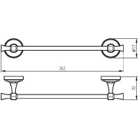 Полотенцедержатель Migliore Fortuna 27662 Бронза — фото 2, Полотенцедержатели