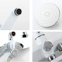 Душевая система Frap F2441 Белая Хром — фото 5, Душевые стойки