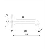 Излив для смесителя Omnires Z22CR Хром — фото 2, Комплектующие для душевого оборудования