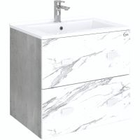 Тумба под раковину Onika Марбл 65.13 106548 подвесная Мрамор Камень бетонный — фото 1, Мебель для ванной