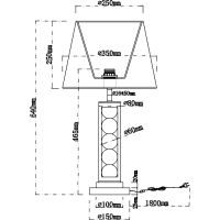 Настольная лампа Artelamp Jessica A4062LT-1PB Бежевая Полированная медь Прозрачная — фото 6, Настольные лампы