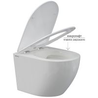 Товар: Унитаз Berges Okus Rimless 081127 подвесной с сиденьем Микролифт - фото 3 Унитаз Berges Okus Rimless 081127 подвесной с сиденьем Микролифт — фото 3, Подвесные унитазы