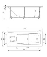 Акриловая ванна Aquatek Либра 170х70 LIB170-0000021 без гидромассажа с фронтальной панелью с каркасом (разборный) со слив-переливом (слева) — фото 3, Акриловые ванны
