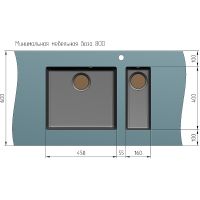 Кухонная мойка Ulgran Quartz Underground 160-01 Жасмин — фото 4, Кухонные мойки