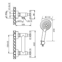 Товар: Смеситель для душа Orange Mia M34-320ni Никель - фото 5 Смеситель для душа Orange Mia M34-320ni Никель — фото 5, Смесители