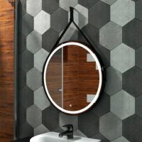 Товар: Зеркало Art&Max Milan AM-Mil-650-DS-F-Nero с подсветкой с сенсорным выключателем Черное - фото 3 Зеркало Art&Max Milan AM-Mil-650-DS-F-Nero с подсветкой с сенсорным выключателем Черное — фото 3, Мебель для ванной