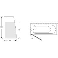 Товар: Шторка на ванну Jacob Delafon Serenity 90x145 E4933-BL профиль Черный матовый стекло матовое - фото 3 Шторка на ванну Jacob Delafon Serenity 90x145 E4933-BL профиль Черный матовый стекло матовое — фото 3, Неподвижные шторки для ванной