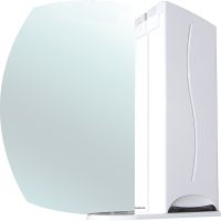 Зеркало со шкафом Bellezza Глория 65 R Белое — фото 1, Зеркальные шкафы в ванную