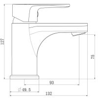 Смеситель для раковины Royce Uno RCM-120701CR Хром — фото 2, Смесители