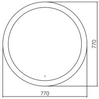 Зеркало Abber Mond 77 AG6202SL-0.77 с подсветкой с сенсорным выключателем и диммером — фото 3, Зеркала в ванную комнату