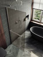 Душевая перегородка Maybah Glass MGD-734-5ш 890x1950 в широком профиле Хром матовые стекло бронзовое матовое — фото 4, Душевые перегородки