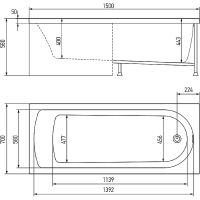 Товар: Акриловая ванна Timo Mika 150x70 MIKA1570 без гидромассажа - фото 4 Акриловая ванна Timo Mika 150x70 MIKA1570 без гидромассажа — фото 4, Ванны