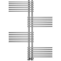 Водяной полотенцесушитель Terminus Европа П24 70х1200 4670078530622 Хром, нижнее подключение, G 1/2" ВР, с комплектом вентилей — фото 2, Водяные полотенцесушители