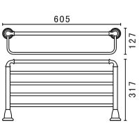Полка для полотенец Art&Max Bianchi AM-3622AW-Do Золото — фото 2, Полки для полотенец