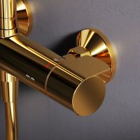 Душевая система AM.PM X-Joy F0785A499 с термостатом Золото — фото 7, Душевые стойки