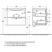 Тумба под раковину BelBagno Marino 60 MARINO-600-2C-SO-BL-P подвесная Bianco Lucido — фото 11, Тумбы под раковину