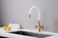 Товар: Смеситель для кухни Paulmark Salix Sa213419-Gw Золото Белый - фото 2 Смеситель для кухни Paulmark Salix Sa213419-Gw Золото Белый — фото 2, Смесители для кухни