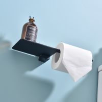 Держатель туалетной бумаги Raglo R301.03.06 с полкой Черный матовый — фото 6, Держатели туалетной бумаги