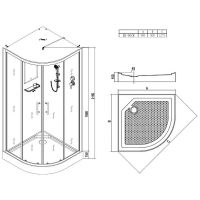 Душевая кабина Esbano ES-90CR 90x90 ESKB890CR без гидромассажа — фото 21, Душевые кабины