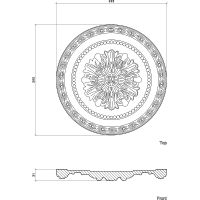 Розетка потолочная Европласт 1.56.009 293x31x293 мм — фото 3, Колонны