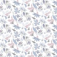 Обои Marburg Flora 47470 Винил на флизелине (0,53*10,05) Фиолетовый/Сиреневый/Белый, Листья/Цветы — фото 1, Обои для стен