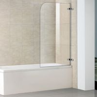 Шторка на ванну WeltWasser WW100 D1 80 10000001224 профиль Хром стекло прозрачное — фото 1, Шторки для ванной распашные