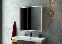 Зеркальный шкаф Континент Allure LED 80 МВК045 с подсветкой Белый — фото 8, Зеркальные шкафы в ванную