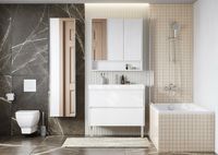 Товар: Зеркальный шкаф Aquaton Сканди 90 1A252302SD010 Белый - фото 3 Зеркальный шкаф Aquaton Сканди 90 1A252302SD010 Белый — фото 3, Зеркальные шкафы в ванную