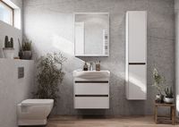 Тумба под раковину Aquaton Нортон 65 1A248801NT010 подвесная Белая глянцевая — фото 12, Мебель для ванной