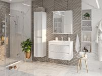 Зеркало со шкафом Brevita Balaton 75 R BAL-04075-01-П с подсветкой Белое матовое — фото 5, Мебель для ванной