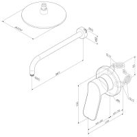 Душевая система AM.PM X-Joy FB85A2R000 Хром — фото 2, Встраиваемые душевые комплекты