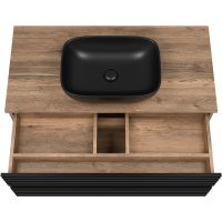 Товар: Тумба под раковину Brevita Dakota 100 DAK-09100-19/02-2Я подвесная Черный кварц Дуб Галифакс олово - фото 5 Тумба под раковину Brevita Dakota 100 DAK-09100-19/02-2Я подвесная Черный кварц Дуб Галифакс олово — фото 5, Мебель для ванной