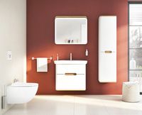 Тумба с раковиной Vitra Sento 80 60824 подвесная Белая матовая — фото 4, Тумбы с раковиной