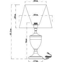 Настольная лампа Artelamp Radison A2020LT-1PB Кремовая Полированная медь Прозрачная — фото 5, Настольные лампы