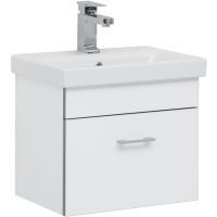 Тумба с раковиной Aquanet Верона 50 254066 подвесная Белый глянец — фото 1, Тумбы с раковиной