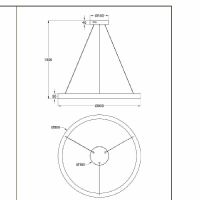 Подвесной светильник Maytoni Modern Saturno MOD415PL-L60BS4K Латунь — фото 4, Подвесные светильники