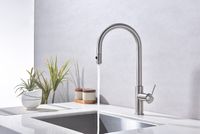 Смеситель для кухни Paulmark Galant Ga213077-BS Брашированная сталь — фото 4, Смесители для кухни