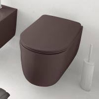 Унитаз Kerasan Nolita 531475 подвесной Borgogna matt без сиденья — фото 2, Унитазы