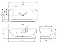 Товар: Акриловая ванна Abber 160х75 AB9331-1.6L без гидромассажа - фото 6 Акриловая ванна Abber 160х75 AB9331-1.6L без гидромассажа — фото 6, Акриловые ванны