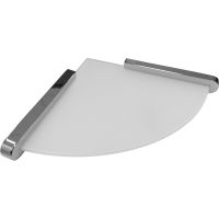 Стеклянная полка Altasan Лотос ЛТ71Х угловая Хром — фото 1, Полки для ванной и душа