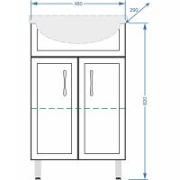 Тумба под раковину Stella Polar Концепт 50 SP-00000039 Белая — фото 3, Тумбы под раковину