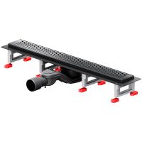 Душевой лоток AM.PM MasterFlow 60 W01SC-P11-060-01BM с Черной матовой решеткой Cut Gradient — фото 1, Душевые лотки