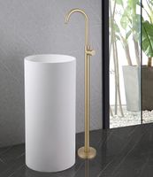 Смеситель для раковины Abber Wasser Kreis AF8141G Золото матовое — фото 2, Смесители напольные